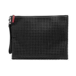 Christian Louboutin Black Studded Clutch
